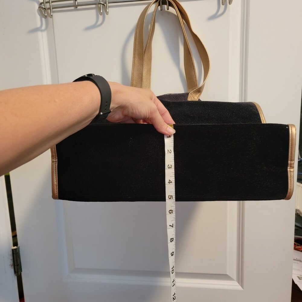 NWOT Jimmy Choo Parfums Black & Metallic Gold Shimmery Tote Bag - Picture 7 of 15